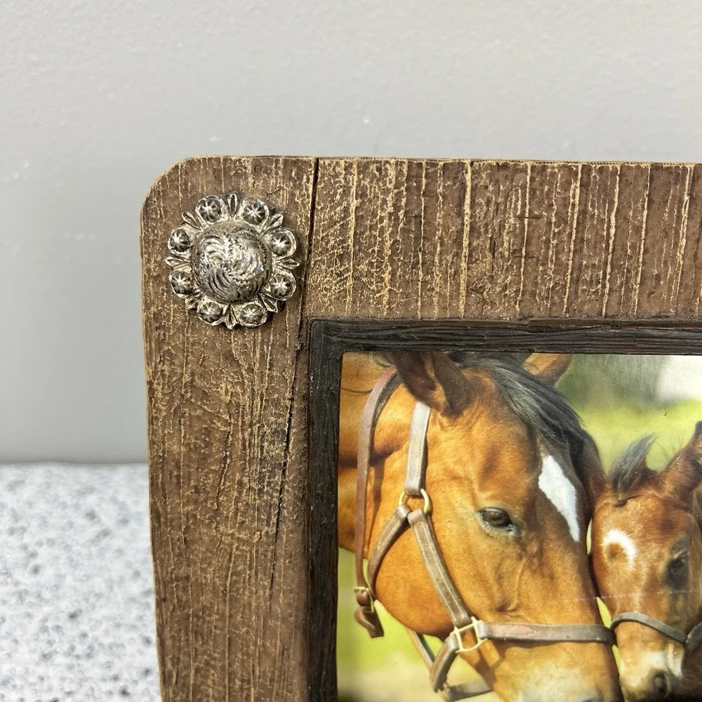 Rivers Edge Horse Farm‎ Resin Picture Frame 4x6 Photo Ranch Cottagecore